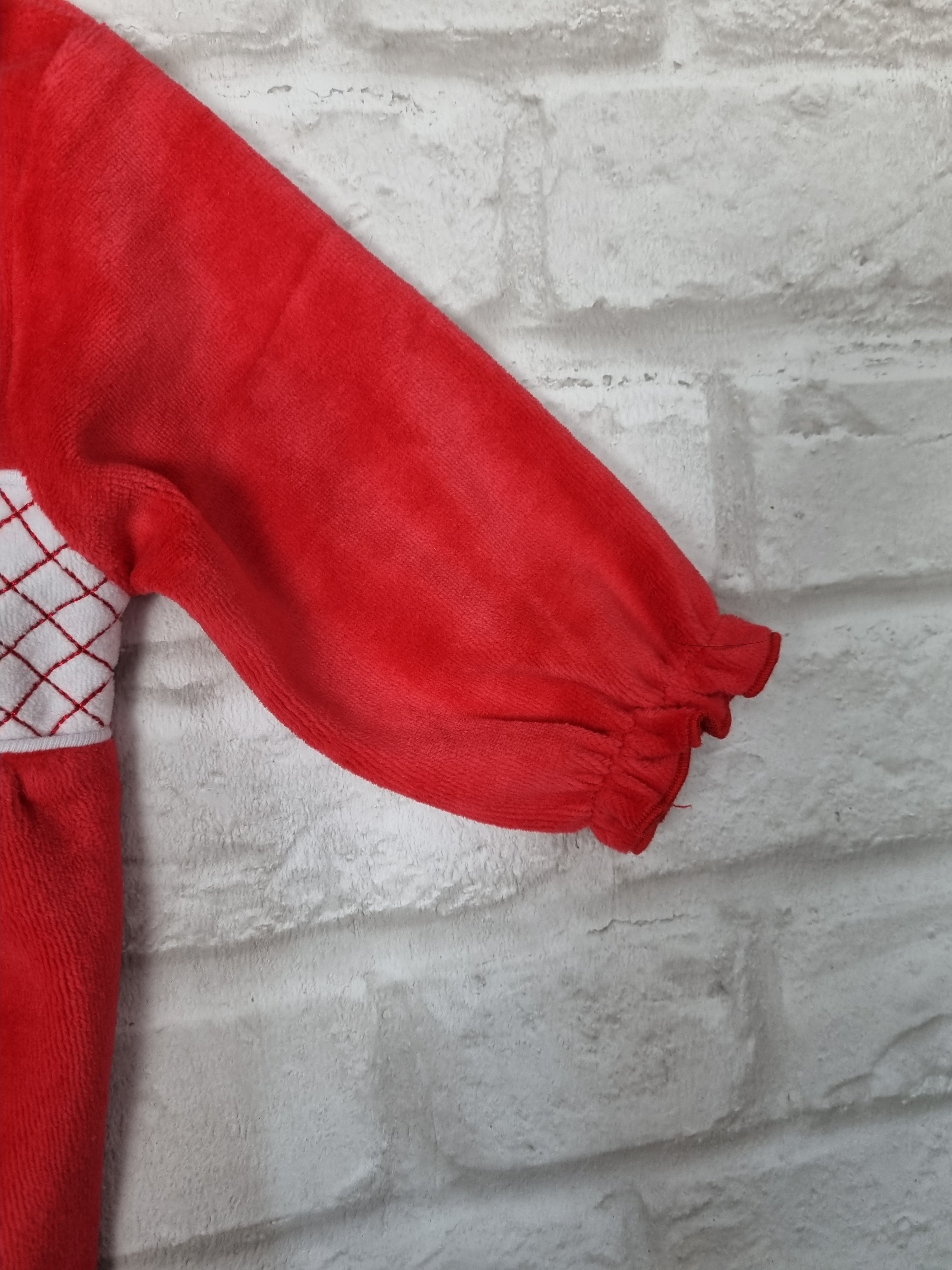 Velour sleepsuit christmas red