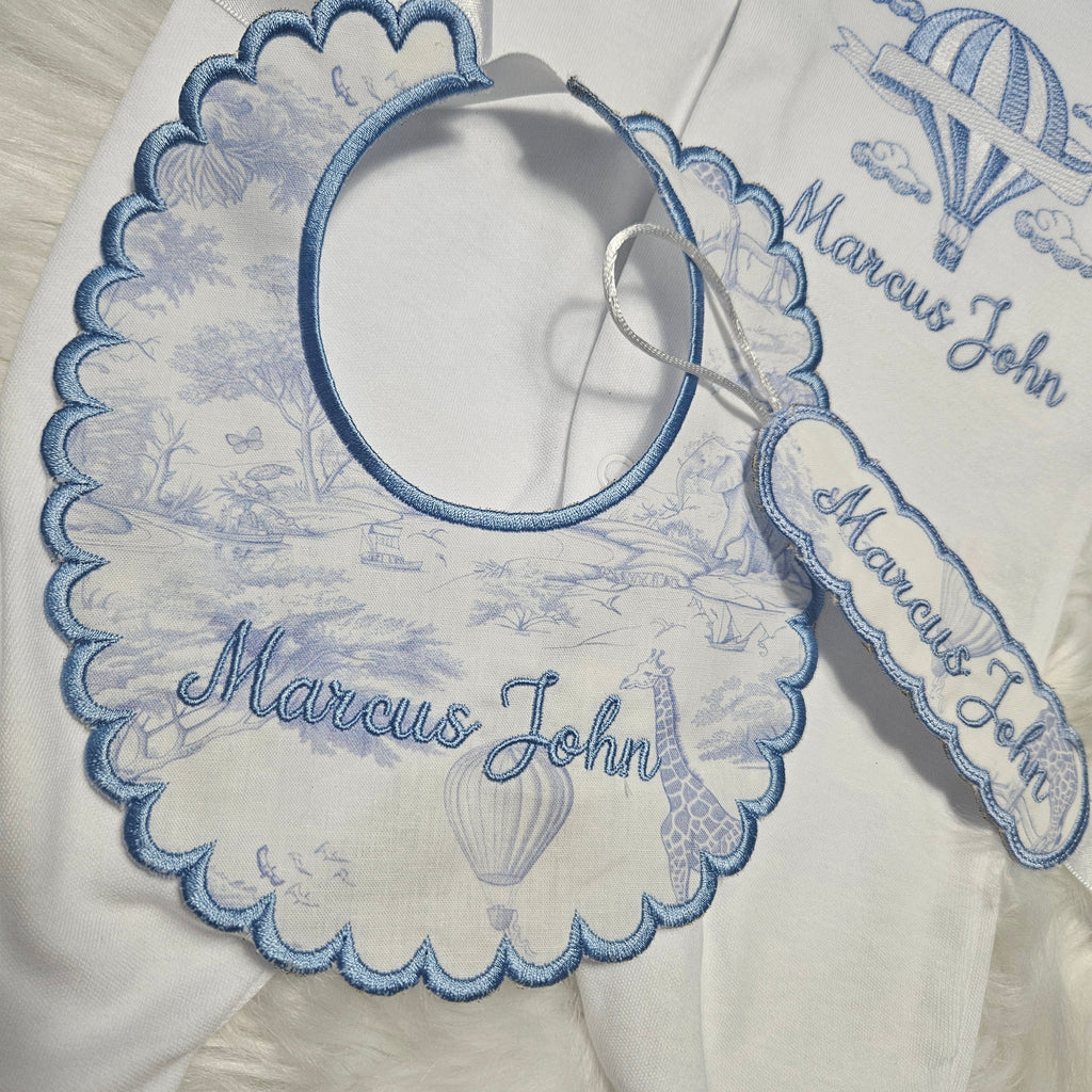 Chinoiserie Toile sleepsuit with collar