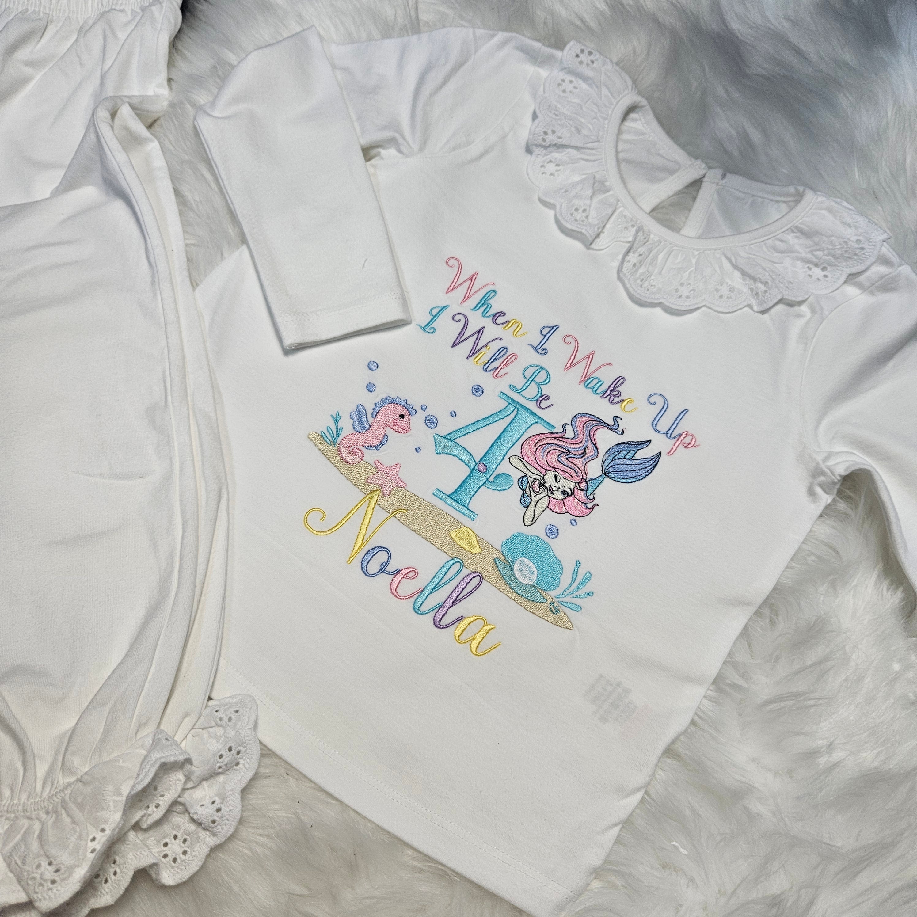 Frilled birthday pyjamas