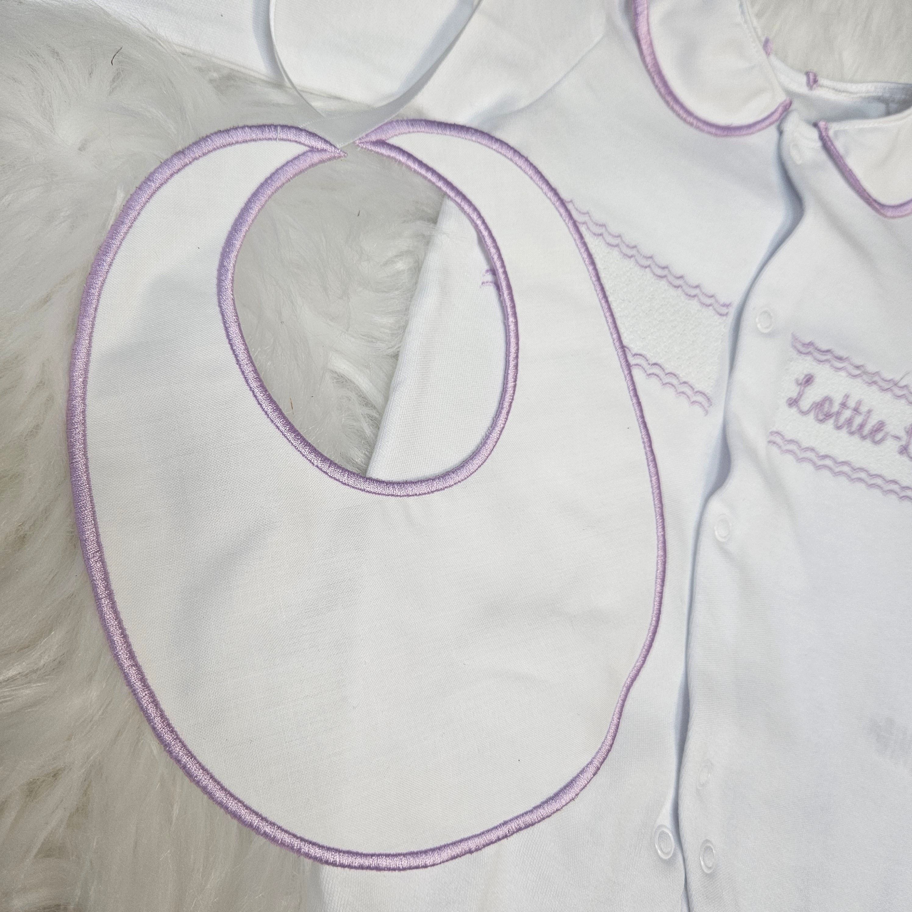 Sweet Lilac Personalised Sleepsuit
