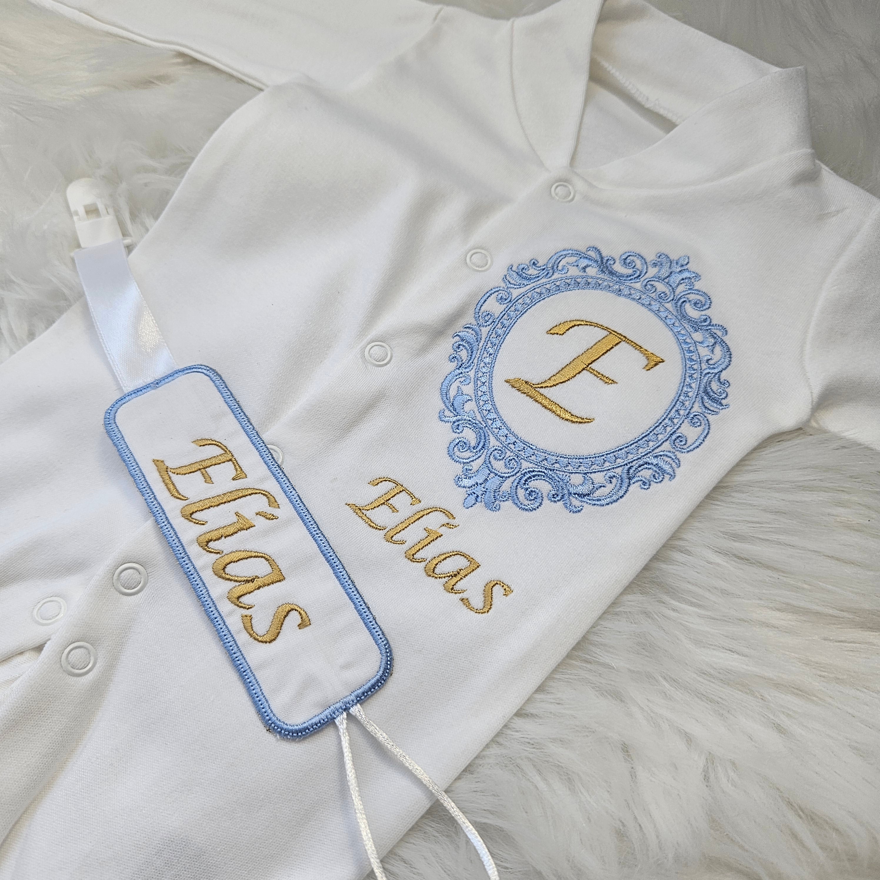 Monogram sleepsuit set and dummy clip