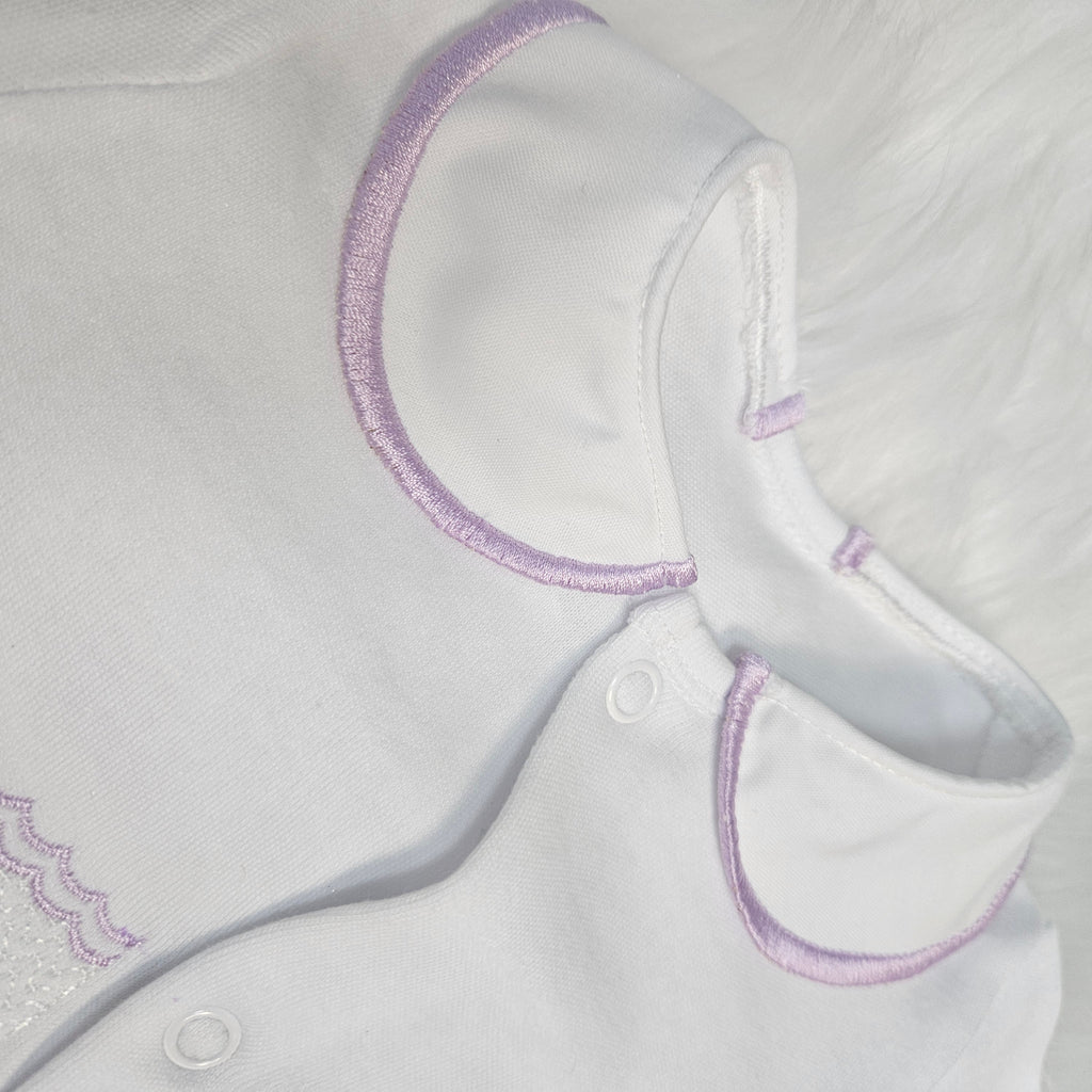Sweet Lilac Personalised Sleepsuit